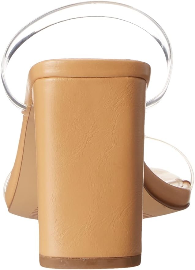 The Drop Women's Avery Square Toe Two Strap High Heeled Sandal