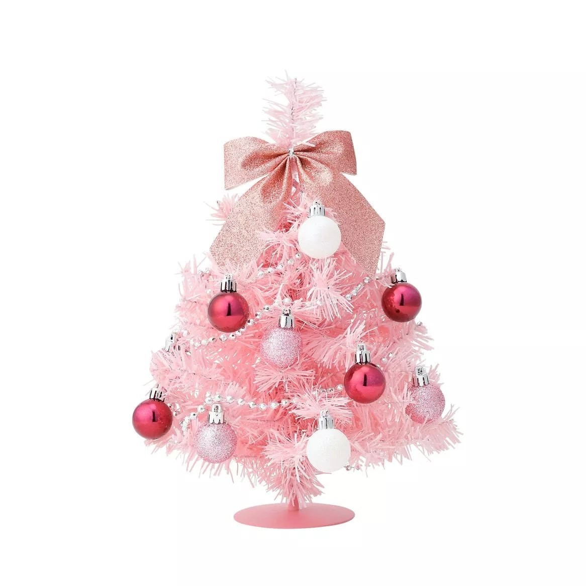 Francfranc Christmas Desktop Tree Set S Pink 31cm 12.2in 0.33kg Xmas Decoration