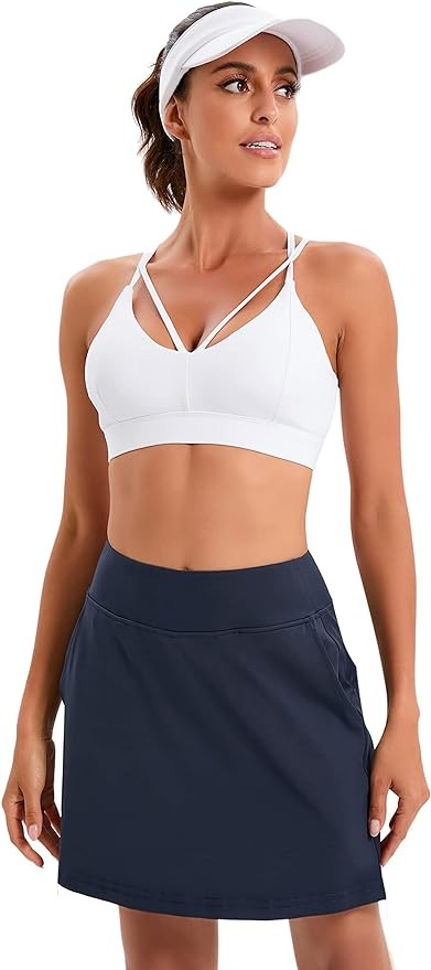 Oyamiki Women's Active Athletic Skort Lightweight Tennis Skirt Perfect for Running Training Sports Golf