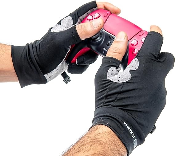 ONISSI Pro Gaming Gloves for Sweaty Hands | Sim Racing Gloves | Gamer Gloves for Grip PS4/ PS5/Xbox/PC/VR/Mobile/Sim Racer
