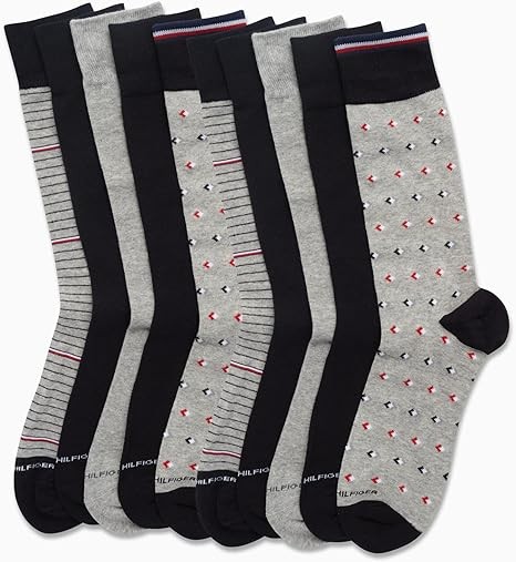 Tommy Hilfiger Men's Dress Socks - Classic Comfort Crew Sock (10 Pack)