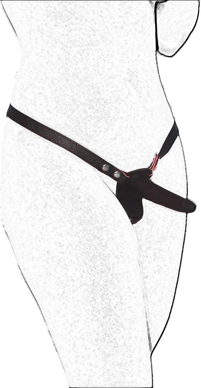 Honeylust - Double The Fun SM Double Dildo Strap-On Thong with Silicone Penis Plug for Beginners, Sex Strap-On Dildo Sex Toy for Pegging Couples - Bondage Fetish