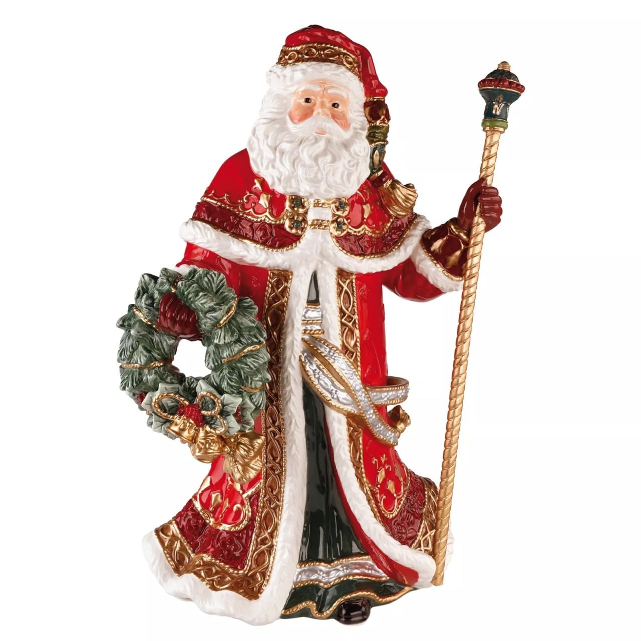 Goebel Fitz & Floyd Christmas Collection Figure 'Santa with Wreath' 2023