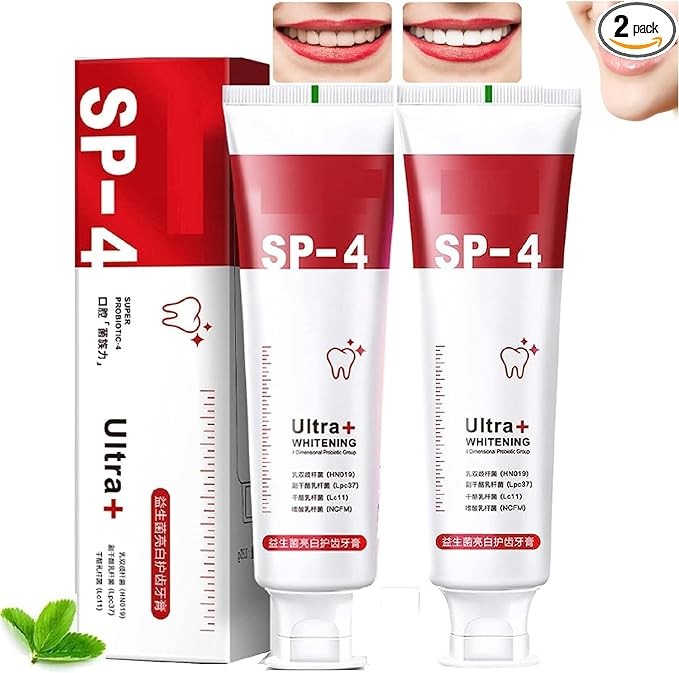 Yayashi Sp-4 Toothpaste, Sp-4 Whitening Toothpaste, Fresh Breath Sp-4 Toothpaste Brightening & Stain Removing Toothpaste, Promotes Healthy Teeth and Gums