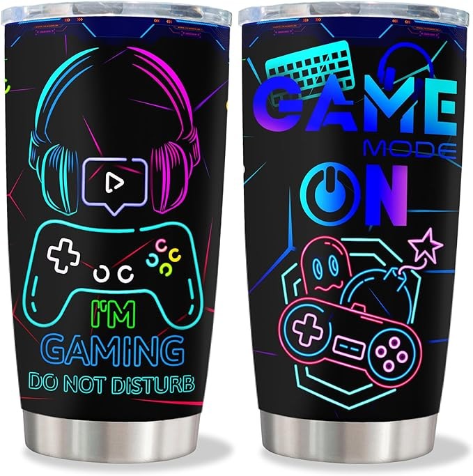Gamer Gifts, Gifts for Gamers, Cool Gamer Gifts for Men Teen Boys Boyfriend, Gaming Gifts, Gamer Gift Ideas, Video Game Gifts, Gamer Girl Gifts, Gifts for Game Lovers Stainless Steel Tumbler 20oz 1Pc