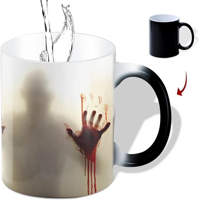CUUNUMU Funny Mugs Color Changing Mug-Add Hot Liquid and Walking Dead Will Appear Gaming Mugs Halloween Mug 12oz Funny Coffee Mug for Birthday Christmas Halloween Gifts Coffee Mug for Men Women Kids