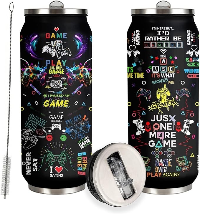 YOPIGOT Gamer Tumbler Gifts,Gamer Gifts For Men Teen Boys,Gaming Gifts,Gamer Gift Ideas,Video Game Gifts,Gifts For Game Lovers Stainless Steel Tumbler 17oz