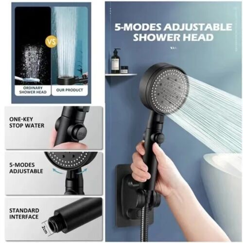 High-Pressure Shower Head, Multi-Functional Hand Held Sprinkler With 5 Modes