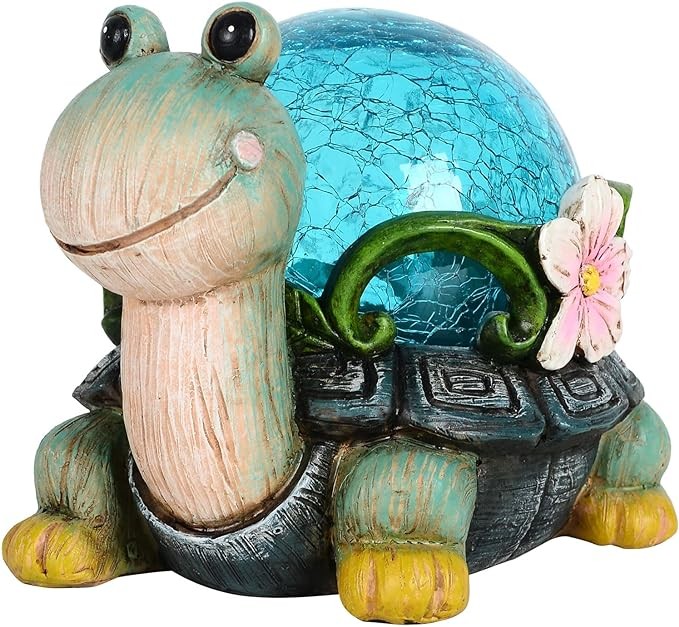 JOBOSI Turtle LED Light Garden Decor Yard Decor Turtle Solar Statue Yard Art Garden Turtles Outdoor Decor Turtle Gifts mom Gifts Grandma Gifts