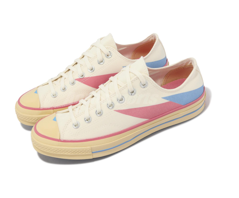 Converse Chuck 70 Low Beige Pink Blue Men Unisex LifeStyle Casual Shoes A07150C