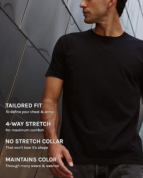 INTO THE AM Mens T Shirt - Short Sleeve Crew Neck Soft Fitted Tees S - 4XL Fresh Classic Tshirts