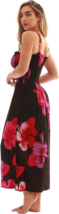 Just Love Floral Print Tube Sundress Swimwear Cover Up Summer Dress for Women
